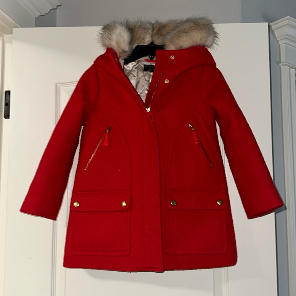 Red jacket for j-crew , for ages 6-7